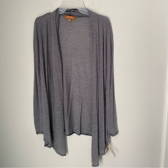 Ellen Tracy Women’s Striped Long Sleeve Open Front Cardigan S - Picture 1 of 6